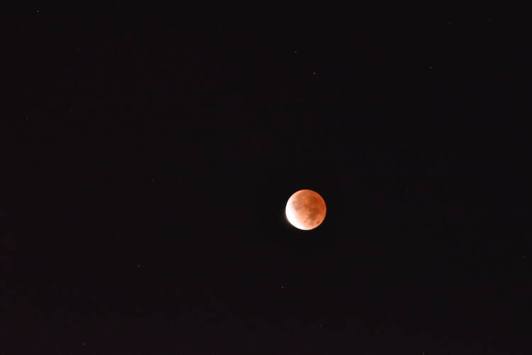Moon very bright, overexposed